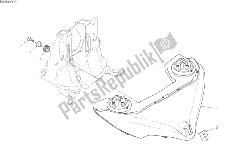 All parts for the Headlight of the Ducati Multistrada 1260 S Pikes Peak Thailand 2018